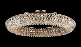 Coniston Antique Brass Crystal Ceiling Lights Diyas Semi Flush Fittings